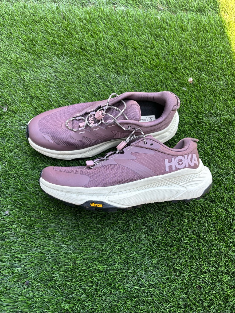 Hoka Women's Mauve Trail Running Sneakers with White Midsole
